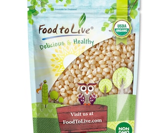Organic White Popcorn Kernels – USDA Certified. Non-GMO, Vegan, Kosher, Bulk –  by Food to Live