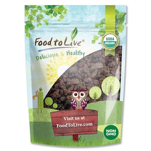 California Organic Raisins - Thompson Seedless Select, Sun-Dried, Non-GMO, Kosher, Unsulphured, Bulk, No Oil Added