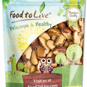 Brazil Nuts — Raw, Whole, No Shell, Unsalted, Kosher, Vegan, Keto, Paleo Friendly, Bulk, Good Source of Selenium