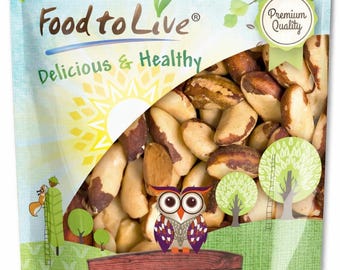 Brazil Nuts — Raw, Whole, No Shell, Unsalted, Kosher, Vegan, Keto, Paleo Friendly, Bulk, Good Source of Selenium