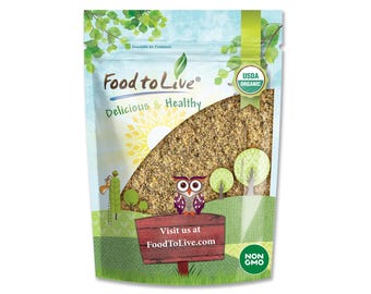 Organic Omega Power Flax and Chia Seeds Blend — Cold-Milled from Whole Raw Chia and Flax Seeds, Non-GMO, Vegan, Kosher, Bulk