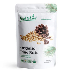 Organic Pine Nuts – Non-GMO, Whole Raw Pignolias, Unsalted, No Shell, Vegan, Kosher, Bulk Snack. Rich in Vitamin E, Protein.