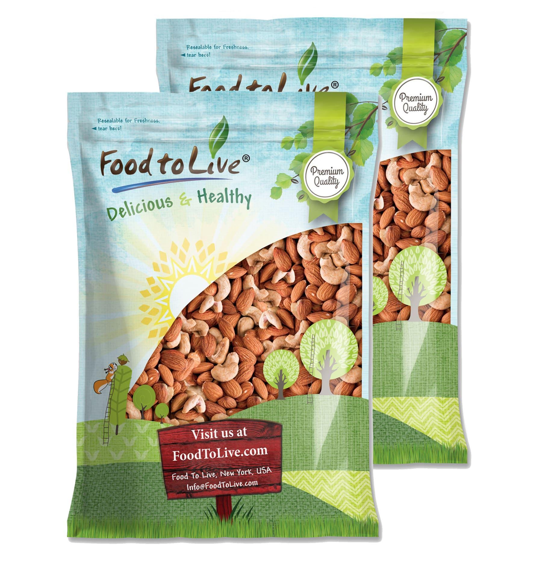 Dry Roasted Almonds and Cashews Mix – Unsalted Oven Roasted Nuts ...