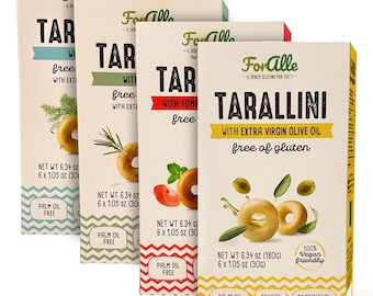 For Alle Gluten-Free Tarallini Bundle, Set of 4 – Oven-Baked. Vegan. Cholesterol-Free.