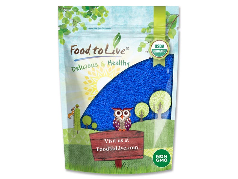 Poudre de spiruline bleue biologique - Sans OGM, extrait brut d'algue bleu-vert pur, végétalien, non irradié image 1