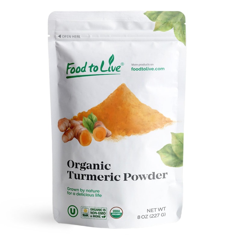 Organic Turmeric Powder — Rich in Curcumin, Non-GMO, Ground Turmeric Root, Raw, Kosher, Vegan, Sirtfood, Bulk image 3