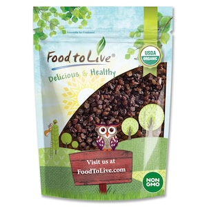 Imported Organic Raisins — Sun Dried Thompson Seedless Select Grapes, Non-GMO, Lightly Coated with Sunflower Oil - by Food to Live