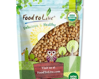 Organic Dry Roasted Pine Nuts with Himalayan Salt – Oven Toasted, Lightly Salted, Non-GMO, Vegan, Kosher, Bulk– by Food to Live