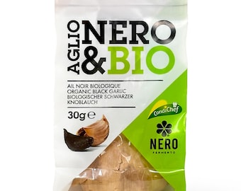 Nero Fermento Organic Black Garlic, 30gr – Whole Bulb Produced by Natural Fermentation