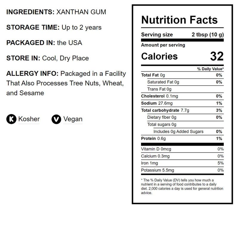 Xanthan Gum — Kosher, Vegan, Keto Friendly, Pure Powder, Great for Baking, Natural Food Thickening Agent and Stabilizer Bild 4
