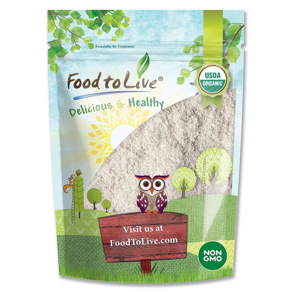 Organic Brown Rice Flour - Non-GMO, Finely Ground from Long Grain Rice, Unbleached, Untreated, Vegan Meal, Kosher, Bulk