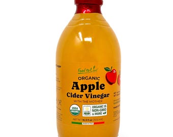 Organic Apple Cider Vinegar, 500 ml –Non-GMO, Vegan, Bulk – by Food to Live