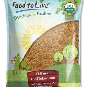 Organic Golden Flax Seeds – Whole Raw Flaxseeds, Non-GMO, Kosher, Vegan, Bulk. Rich in Omega-3 Fatty Acids, Protein, and Dietary Fiber. image 2