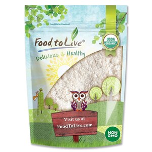 Organic Oat Flour – Non-GMO, Fine, Kosher, Vegan, Bulk, Great for Baking Pancakes, Muffins, Waffles and Bread, Good Source of Fiber