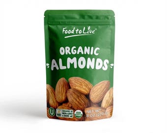 Organic California Almonds – Non-GMO, Whole, Unsalted, Unroasted, Keto, Vegan Nuts in Bulk. Great for Almond Milk and Butter, and Desserts