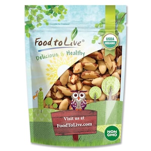 Organic Brazil Nuts – Non-GMO, Raw, Whole, No Shell, Unsalted, Kosher, Vegan, Keto, Bulk. Great Trail Mix Snack. Good Source of Selenium