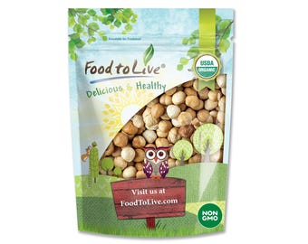 Organic Blanched Roasted Hazelnuts - Non-GMO, No Skin, Unsalted, Kosher, Vegan, Keto, Paleo, Dry Roasted Filberts in Bulk