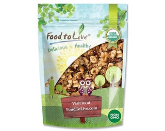 Organic Golden Crunchy Granola - Non-GMO, Kosher, Contains Hazelnuts, Pecan Nuts, Almonds, Coconut, Flax, Sunflower Seeds