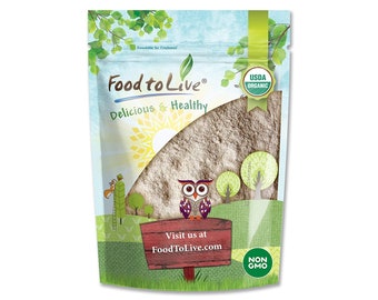 Organic Barley Flour - Stone Ground from Whole Hulled Barley, Non-GMO, Raw, Vegan, Bulk, Great for Baking