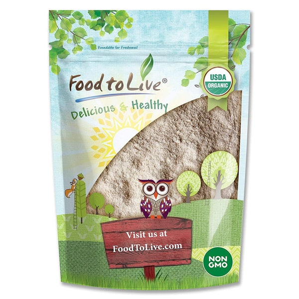 Organic Barley Flour - Stone Ground from Whole Hulled Barley, Non-GMO, Raw, Vegan, Bulk, Great for Baking