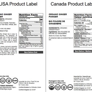 Organic Ginger Root Powder – Non-GMO, Kosher, Bulk, Raw Ground Ginger Root, Flour, Sirtfood image 4