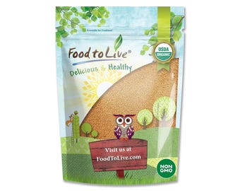 Organic Yellow Mustard Seeds – Non-GMO, Whole Dried Spice, Vegan, Kosher, Bulk. Spicy, Pungent Flavor. Perfect for Pickling, Dressings