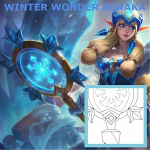 Winter Wonder Soraka staff pattern - League of Legends cosplay
