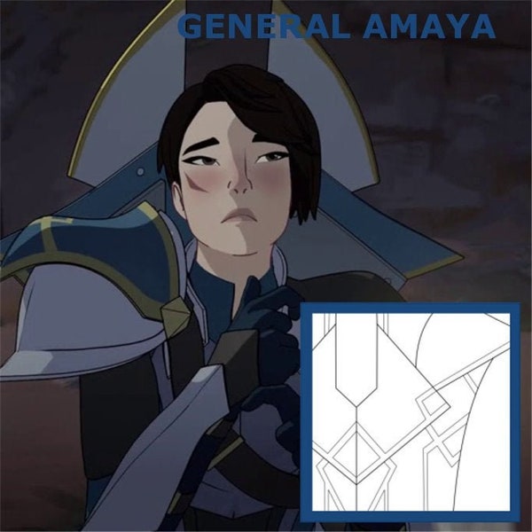 General Amaya's sword and shield pattern - The Dragon Prince cosplay