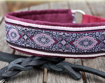 Dog collar ORIENTAL, different patterns and colors Dog collar, Martingale with Jacquard trim