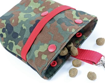 Leckerli - Tasche Camouflage für den Hund, Leckerlibeutel, Belohnungstasche, Leckerlitasche, Futterbeutel