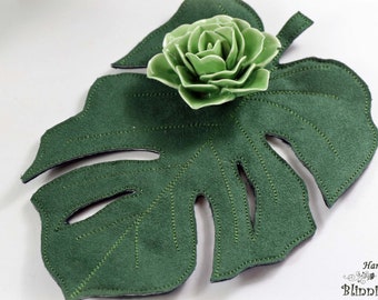 Doilies MONSTERA deliciosa, placemat of onderzetter voor in huis. 3 maten, Philodendron vensterblad