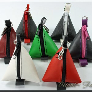 Mini pyramid for small stuff or money present, mini bag, choose colour, key fob, key holder