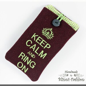 Mobile Phone Case KEEP CALM... Cupid or flower, mobile pouch for iphone, Samsung and others image 1