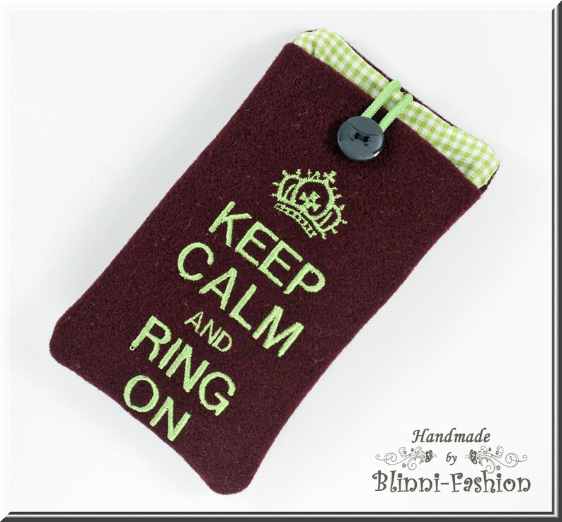 Mobile Phone Case KEEP CALM... Cupid or flower, mobile pouch for iphone, Samsung and others image 1