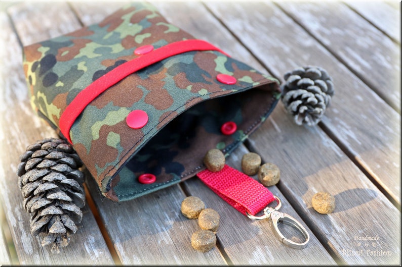 Leckerli Tasche Camouflage für den Hund, Leckerlibeutel, Belohnungstasche, Leckerlitasche, Futterbeutel Bild 2