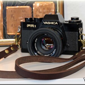 Leather camera strap in vintage style for DSLR camera, camera strap in 10 colours, choose length image 6
