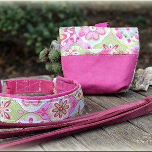 Dog collar, Martingale, romantic, light rose image 10