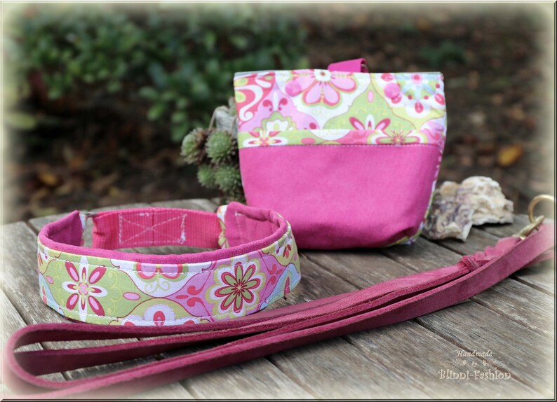 Dog collar, Martingale, romantic, light rose image 10