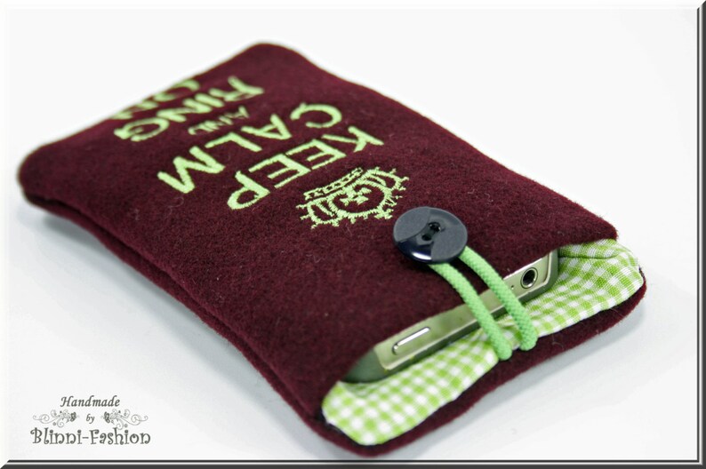 Mobile Phone Case KEEP CALM... Cupid or flower, mobile pouch for iphone, Samsung and others image 2