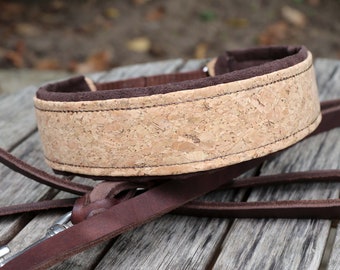 Collier CORK avec arrêt de train, collier pour chien avec de grands motifs de cuir de liège, chien, martingale