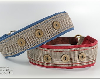 Collar para perros GLENCHECK con pull stop y botones decorativos para tu perro, collar Martingale