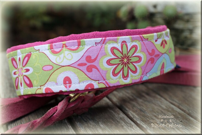 Dog collar, Martingale, romantic, light rose image 9