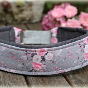 Dog collar, Martingale, romantic, light rose image 4