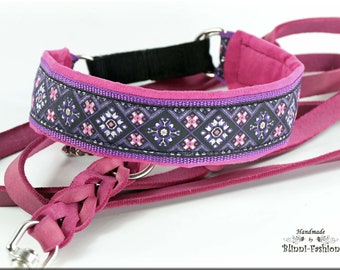 Dog collar ORIENTAL, different patterns and colors Dog collar, Martingale with Jacquard trim