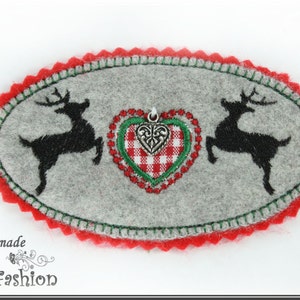 deer medallion - patch - applikation - Oktoberfest, choose color