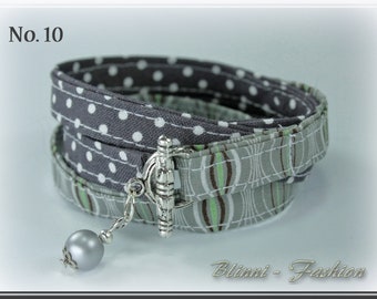 Wickelarmband aus Stoff, verschiedene Farben, Schmuck, Armband, Textilschmuck