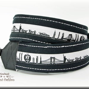 New York Camera strap SKYLINE Camerastrap for DSLR or system camera image 1