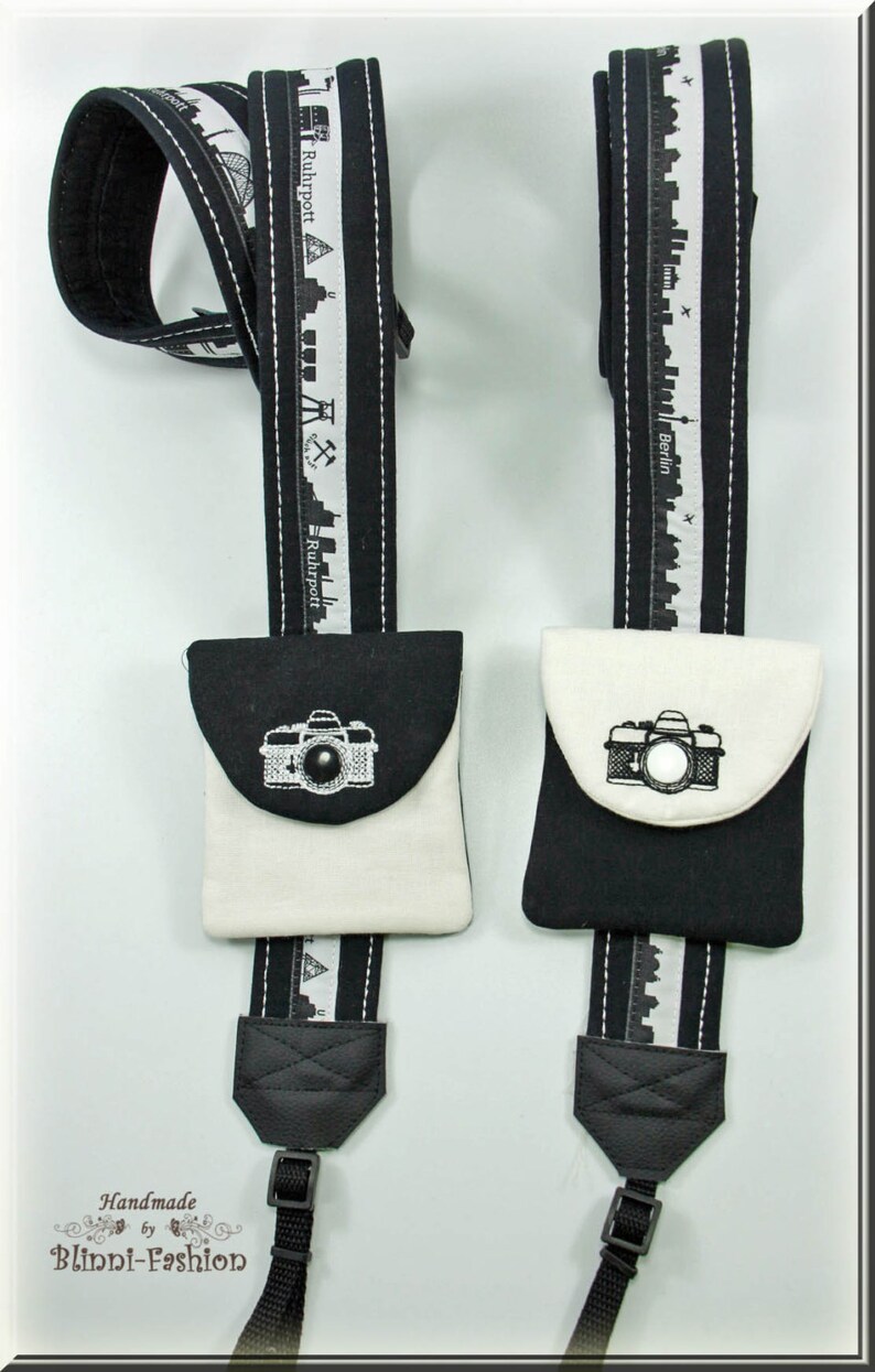 New York Camera strap SKYLINE Camerastrap for DSLR or system camera image 5