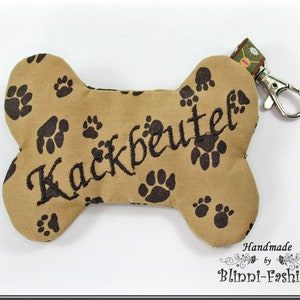 KACKBEUTEL - Kotbeuteltäschchen, Tasche für Kotbeutel oder Leckerli,  Kotbeutelspender, Kotbeutelhalter, Kotbeuteltasche, Schlüsselanhänger