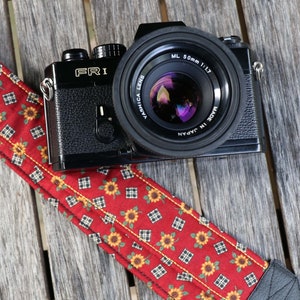 Camera strap Sunflower for DSLR or system camera image 3